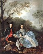 Thomas Gainsborough Self-portrait with and Daughter painting